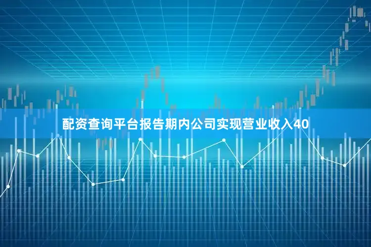 配资查询平台报告期内公司实现营业收入40